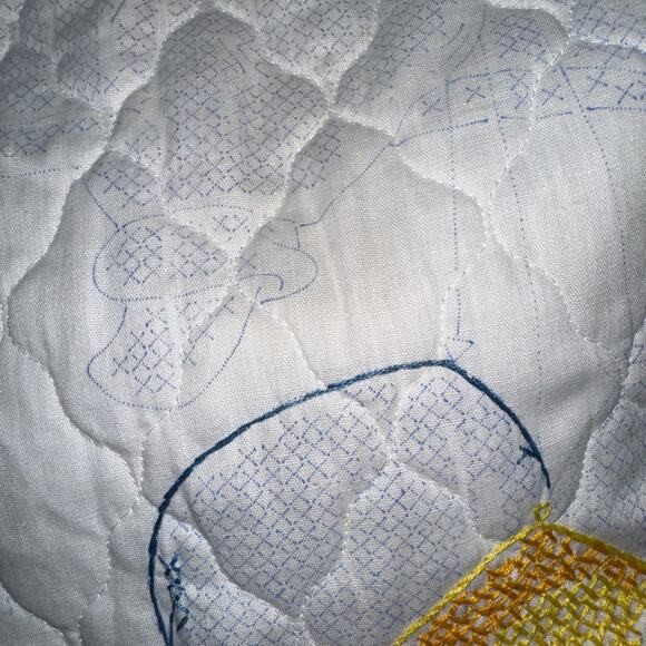 Vintage Stamped Cross Stitch Disney Paragon Dumbo Crib Quilt Kit #0951 42"x30" - Picture 5 of 10